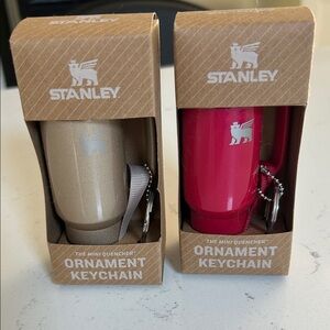 Stanley Gold and Pink Ornament Keychain Set